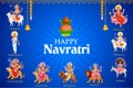 Goddess Navadurga nine Devi for the celebration of Navratri festival Royalty Free Stock Photo