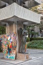 Goddess of Peace at the base of Memorial Tower to the Mobilized Students. Hiroshima. Japan