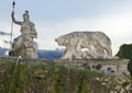 The Goddess Roma and the she-wolf suckling Romulus & Remus