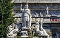 Goddess of Rome Fountain Statues Piazza Popolo Rome Italy Royalty Free Stock Photo