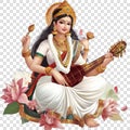 Goddess Saraswati hindu Royalty Free Stock Photo