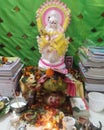 Goddess of Saraswati in Hindu Religion.