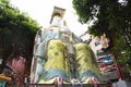 Goddess of the Sea or Mazu god statues in Tin Hau Temple or Kwun Yam Shrine at Repulse Bay in Hong Kong, Chin Royalty Free Stock Photo