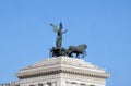 Goddess Victoria riding on quadriga, National Monument of Victor Emmanuel II, Rome Royalty Free Stock Photo