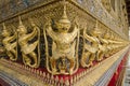 The Goden Garuda in Temple of The Emerald Buddha, BANGKOK, THAILAND Royalty Free Stock Photo