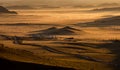 Sunrise on the goden grassland