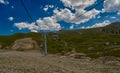 GODERDZI, GEORGIA - 08 AUGUST 2017: Newly-built modern Cable Car