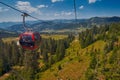 GODERDZI, GEORGIA - 08 AUGUST 2017: Newly-built modern Cable Car