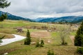 Goderdzi, Georgia - May 8, 2017. Goderdzi Ski Resort in mountains in Spring Royalty Free Stock Photo