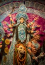 Godess Durga idol in a Pandal.Durga Puja is the most important worldwide hindu festival for Bengali