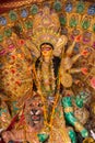 Godess Durga idol in a Pandal.Durga Puja is the most important worldwide hindu festival for Bengali