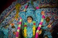 Godess Durga idol in a Pandal.Durga Puja is the most important worldwide hindu festival for Bengali