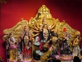 Godess durga idol in durga puje festival in west bengal india