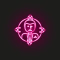 godfather, Mafioso, gang, criminal neon style icon. Simple thin line, outline of mafia icons for ui and ux, website or