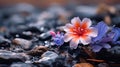 Godly Realistic Close Up: Beautiful Flower With Vivid Contrast And Elegant Depth Of Field