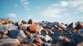 Godly Realistic Close Up: A Stunning Sky With Colorful Rocks