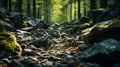 Godly Realistic Forest: Vivid Contrast And Elegant Beauty