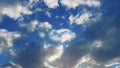Godrays. Beautiful divine clouds in the sky. Volumetric light effect. The sunrays are hidden behind the approaching dark