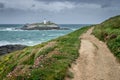 Godrevy lighthouse in cornwall england uk kernow Royalty Free Stock Photo