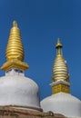 Gods eyes of the Chilancho Stupa in Kirtipur Royalty Free Stock Photo