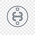 Gods omnipressence concept vector linear icon isolated on transparent background, Gods omnipressence concept transparency logo in