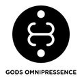 Gods omnipressence icon vector isolated on white background, log