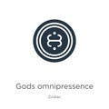 Gods omnipressence icon vector. Trendy flat gods omnipressence icon from zodiac collection isolated on white background. Vector