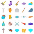 Godsend icons set, cartoon style Royalty Free Stock Photo