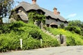 Thatched cottage, Godshill, Isle of Wight. Royalty Free Stock Photo