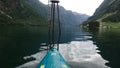 Godvangen in Norway, photo of sea kayak Royalty Free Stock Photo