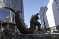 Godzilla statue in Hibiya Royalty Free Stock Photo