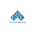 GOE letter logo design on WHITE background. GOE creative initials letter logo concept Royalty Free Stock Photo