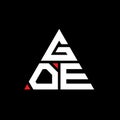 GOE triangle letter logo design with triangle shape. GOE triangle logo design monogram. GOE triangle vector logo template with red Royalty Free Stock Photo