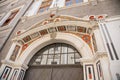 Goerlitz, Saxony, Germany, 04 September 2021: antique renaissance portal, floral ornaments, entrance to house at sunny summer day Royalty Free Stock Photo