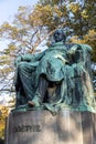 Goethe monumet in Vienna in the park in autumn season Royalty Free Stock Photo