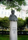 Goethe`s bust in St. Petersburg.