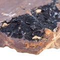 Goethite mineral on Limonite brown iron ore Royalty Free Stock Photo