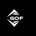 GOF abstract technology logo design on Black background. GOF creative initials letter logo concept Royalty Free Stock Photo