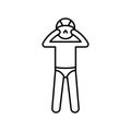 Goggle Line Vector icon which can easily modify or edit