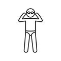 Goggle Line Vector icon which can easily modify or edit