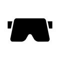 Goggle, rift, virtual, vr icon. Black vector graphics