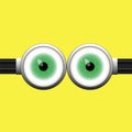 Goggle with Two Green Eyes Royalty Free Stock Photo