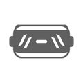 Goggle, virtual reality, vr icon. Gray vector graphics