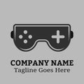 Simple Flat Logo of Goggles Game Controller Shape
