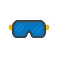 Goggles icon vector isolated on white background, Goggles sign