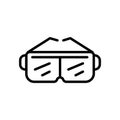 Goggles icon vector isolated on white background, Goggles sign , linear symbol and stroke design elements in outline style Royalty Free Stock Photo