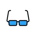 Goggles vector color line icon Royalty Free Stock Photo