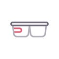Goggles vector color line icon Royalty Free Stock Photo