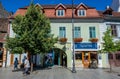 Gogoseria Veche Donut Shop on Nicolae Balcescu Street in Old Town of Sibiu