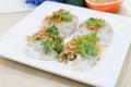 Goi Cuon - Vietnamese fresh summer rolls filled with prawns, por Royalty Free Stock Photo